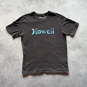 Black and blue hawaii t shirt